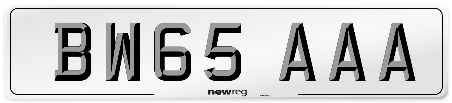 BW65 AAA Number Plate from New Reg